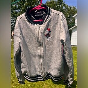 Girls super cute Minnie Mouse varsity jacket. 7/8